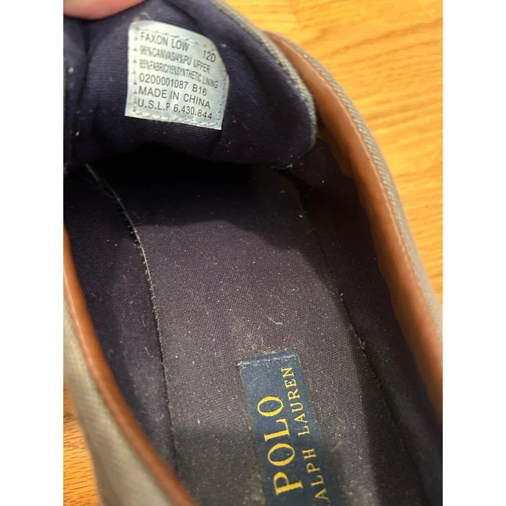 Polo Ralph Lauren mens Faxon Low Canvas Sneakers Shoes Size 12D